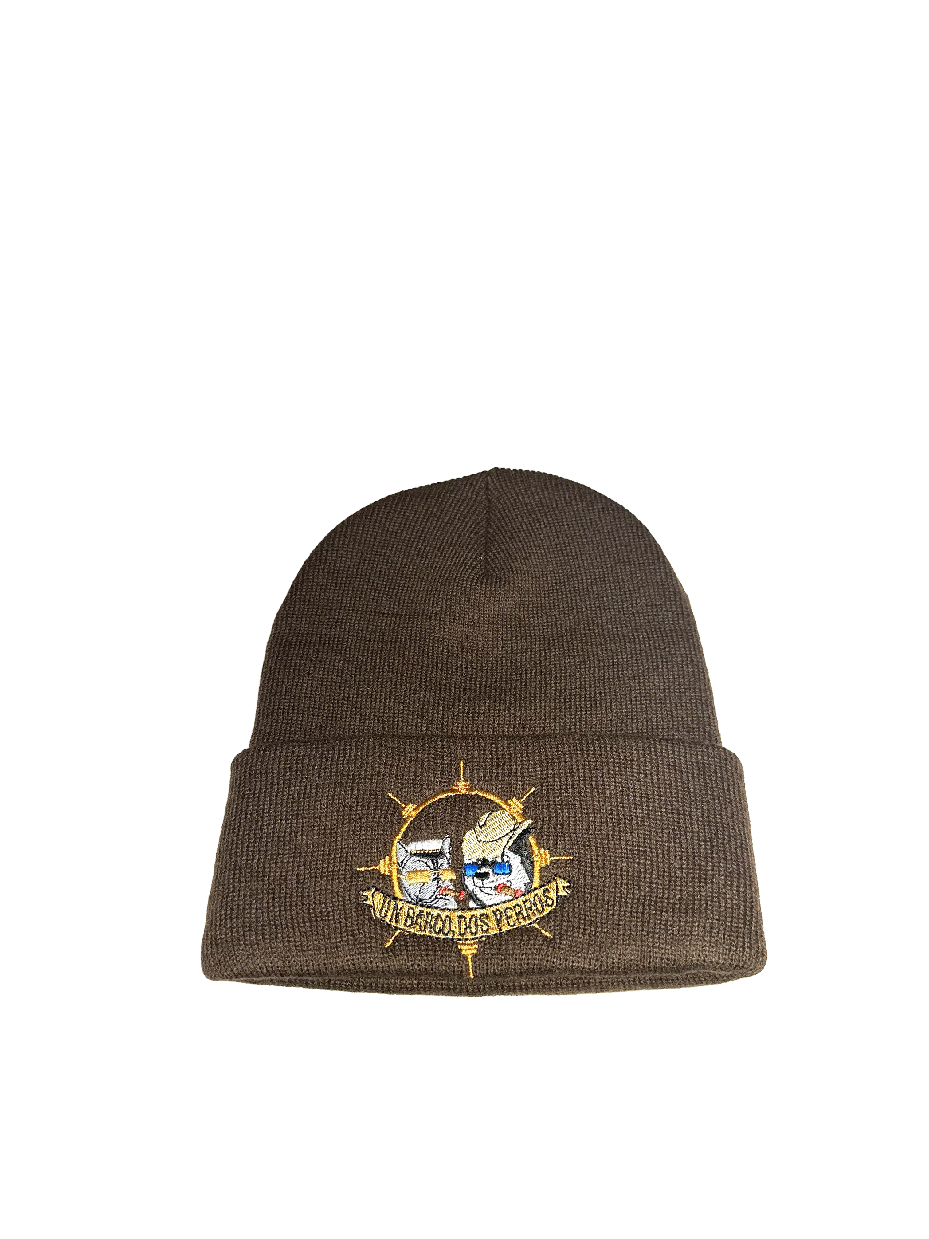 Un Barco Dos Perros- Brown Knit Beanie