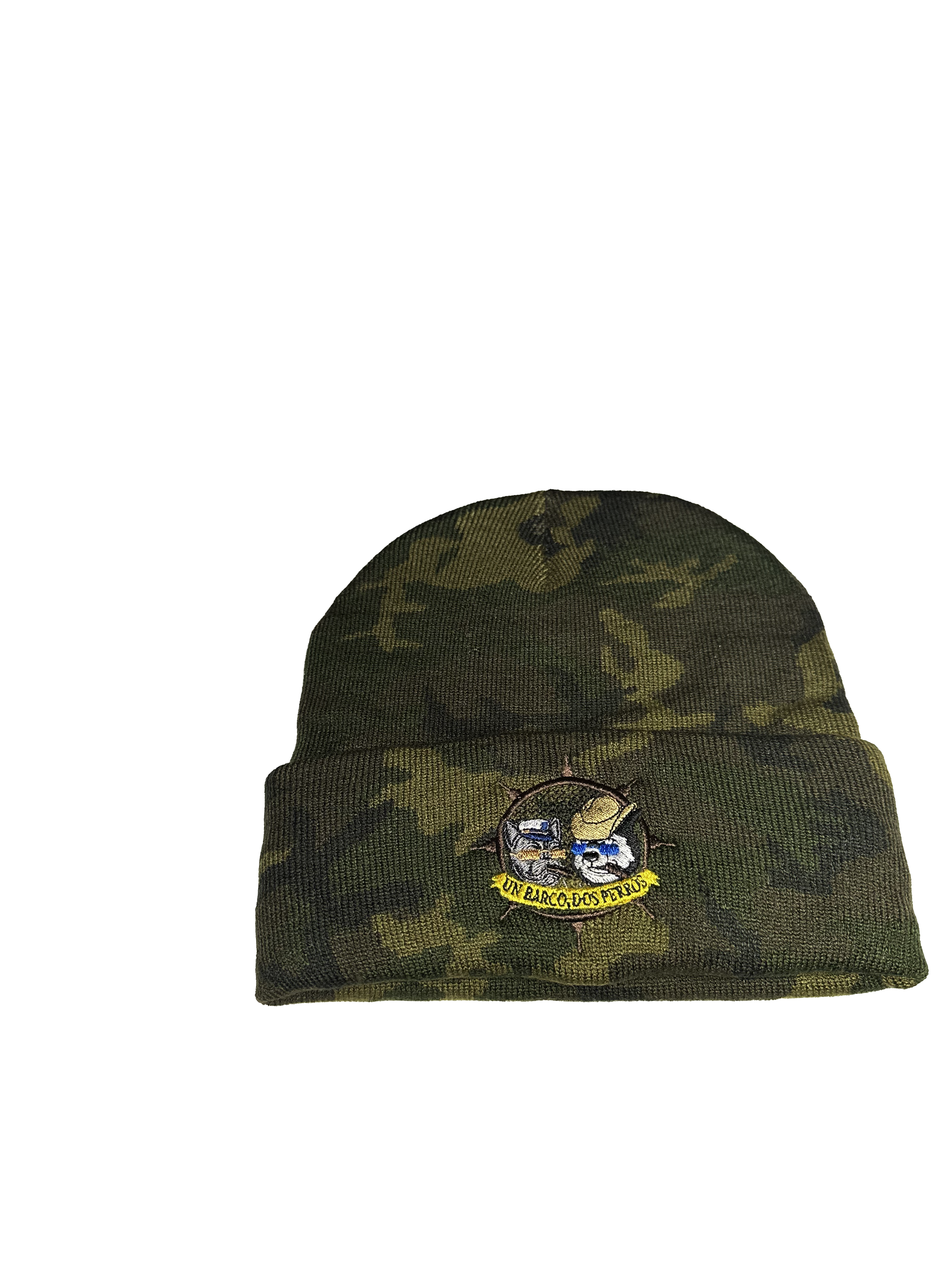 Un Barco Dos Perros-Camouflage Knit Beanie